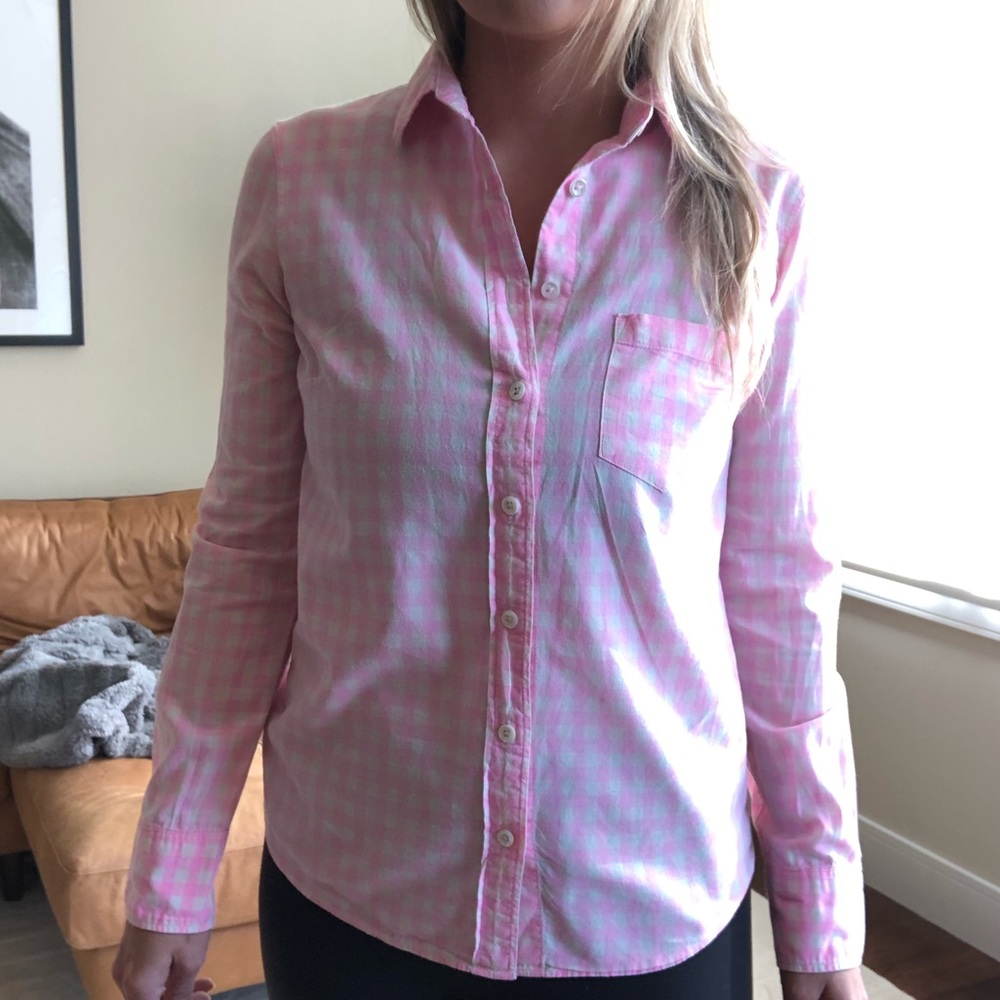 J Crew Gingham shirt -Size 2